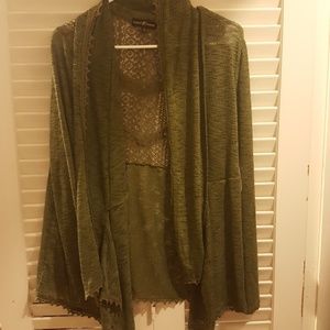 Olive green cardigan